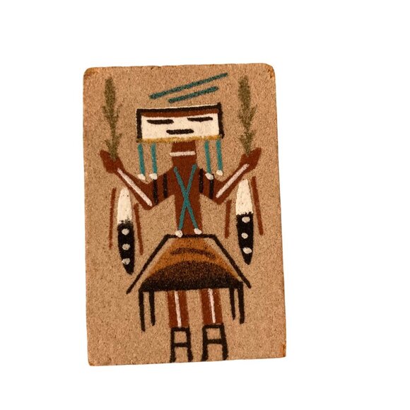 Kachina Magnet Vintage Sandcast Navajo Artisan Crafted - Picture 1 of 3